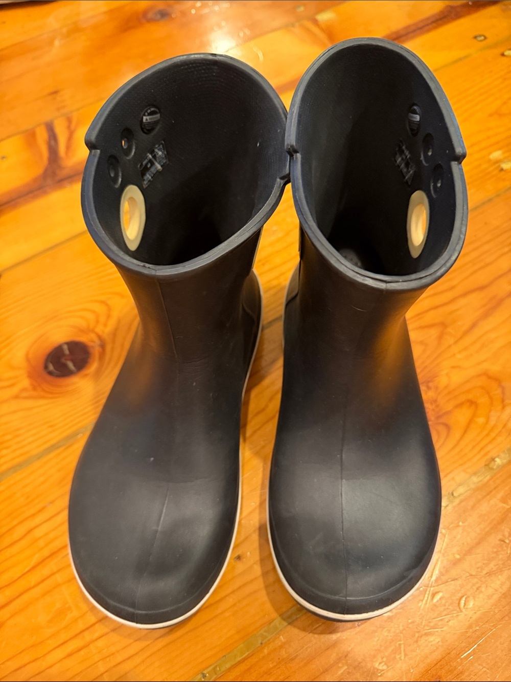 Crocs Jaunt Shorty Rubber Lightweight Pull On Booties Rain boots Black Size W 8